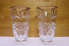 2 Traditions Highball Glass Tumbler Cristal D’Arques Durand 5.6 » Clear Fan Gold