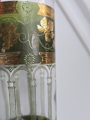 Cera 22K «Golden Grapes» Drinking 5 Glasses/Tumblers/Highball 5.5″ tall