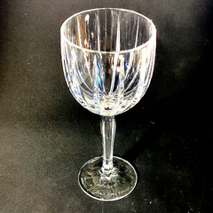 WATERFORD Marquis OMEGA WINE GLASSES, Cut Crystal, Signed J. O’Leary, 2011, 2PCS