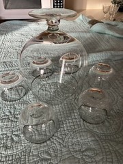 dorothy thorpe Style Liquor Set 6 Glasses And Pitcher And 1 Long Spoon And 2 Sti