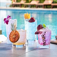 Collins Everyday Drinking Glasses Set of 16 Drinkware Kitchen Glasses for