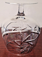 Ajka Csopak Cut Lead Crystal Brandy Snifters Set of 4 EUC 4.5″ Hungary