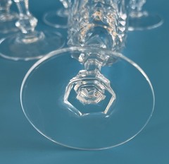Vintage W.M. Dalton Unit No. 3 French Lead Crystal Parfait/Sour Glass Set of 5