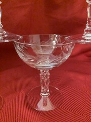 Fostoria Holly Clear Crystal Champagne/Tall Sherbet Glasses Set Of 6 Retired