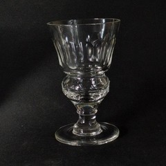 PONTARLIER ABSINTHE GLASSES w RESERVOIR, Cut Crystal, 5 1/2″, 8 Oz, FRANCE, 2PCS