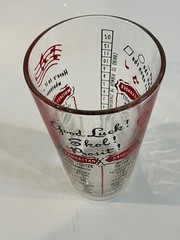 Vintage Federal Glass Cocktail Mixer Six Recipe Tumbler 12oz MCM Mint Cond 6″