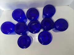 Set Of 10 Cobalt Blue Tumblers Glasses 4″
