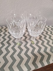 4 Waterford Crystal Colleen Short Stem 5-1/4″ Claret Wine Glasses Ireland