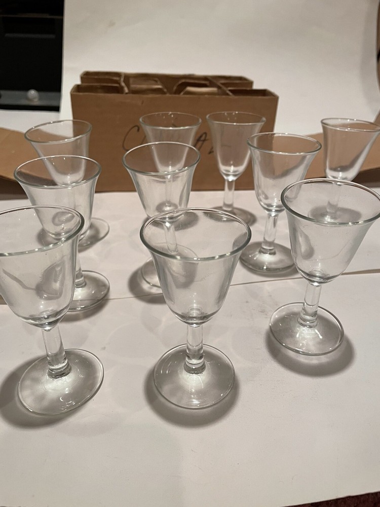 10 Cordial Glasses – Clear 4 Inches Simple