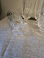 Stratton Lead Crystal Iced Tea Glasses / Goblets by Fostoria, Set of Six