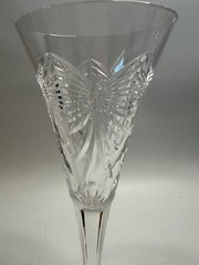 setof2 Waterford Crystal Millennium Series Happiness Champagne flutes 9.25″tall