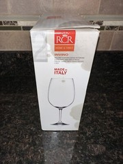 (2) RCR Wine Goblets Home & Table ‘Invino’ Made in Italy NEW Open Box 23.25 oz