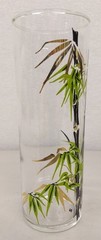 2 Vintage FEDERAL GLASS Mid Century Modern GOLD BAMBOO Highball Drinking Glasses