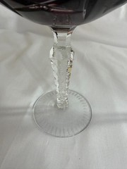 Set of 2 Vintage Lausitzer Amethyst Champagne Coupes