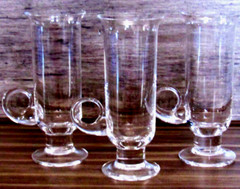 3 DARTINGTON Irish Coffee Glasses 24% Lead Crystal FT83 Vtg 60s MCM Barware NEW