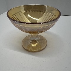 Vintage – Depression Glass Carnival Marigold Champagne Coupe Dessert Glassware