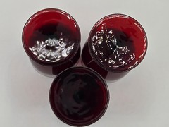 Vintage Anchor Hocking Ruby Red Goblets Set Of 3