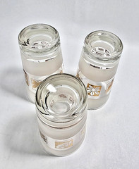 3 Mid Century Libbey Tapered Frosted Highball Glasses, Gold Leaf and Frosted