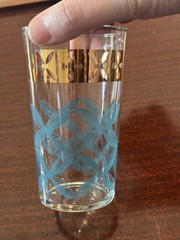 Vintage Federal Glass mid-century modern atomic design tumbler.