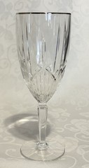 Noritake Crystal Stenmark Gold Rim Water Goblets 8 3/4”set of 6