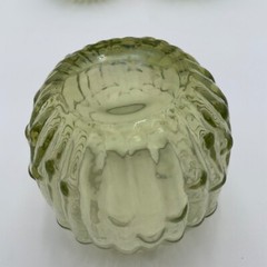 Rare Vintage Green Imperial Glass Bambu Bamboo Tiki Glasses Set of 3