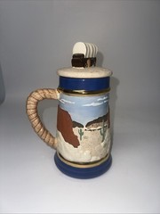 VTG Hand Crafted Signed CK Grand Canyon Beer Stein Mug with Covered Wagon Lid