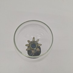 Palm Tree Bronze Enamel Figural Wine Glass Tropical Rhinestone Jeweled
