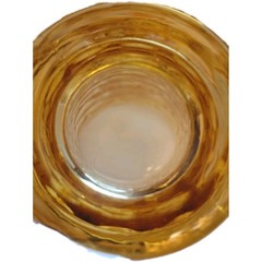 Set Of 4 Amber Juice Glasses 5 Inch no Brand Honey Gold Thick Juice Cocktail