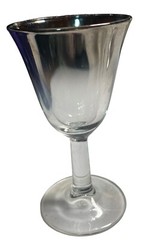 Vintage Set of 3 Silver Fade Cordial Shot Glasses 3.75” T x 1.75”D-Unique