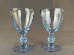 4 Cambridge AURORA MOONLIGHT BLUE 6 ¼” 10oz Water Goblets: MINT