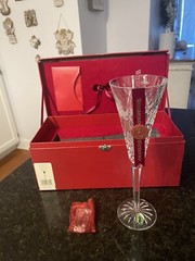 Waterford Champagne Flute~12 Days Of Christmas~ Two Turtle Doves~ 2nd ED~Boxed