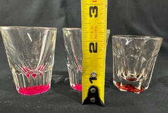 Vintage Culver Gold Tone Metal Shot Glass Caddy 8 Section Caddy W/6 Shot Glasses