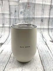 NEW Rae Dunn Magenta HOP TO IT Insulated Stainless Steel Wine Glass Tumbler