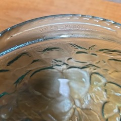 Libbey Orchard 3 QT. Fruit Green Glass Embossed Deep Casserole Dish Lid Baking