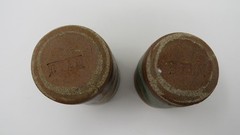 Set of 2 EVLA Pottery Wine Tumblers Cups * St. Paul Minnesota 7 Oz.
