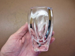 Beautiful LEAPING STAG Etched Crystal Glass 4 3/4″ Tall Signed ‘Y. Knute’ or (?)