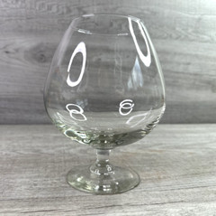 Unmarked Clear Glass Brandy Cognac Glass/Snifter Fishbowl