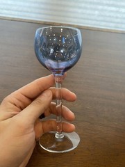 SET Of 4 Multicolored Smooth Stem Wine Glasses 6.5″H