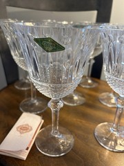 Shannon Crystal Godinger Sutton Place Water Wine Goblet 8pc Set w/Box 30783