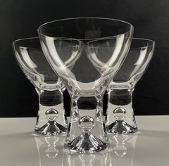 Iittala Tapio Sherry Glasses Set of 6 Finland Tapio Wirkkala Bubble Stem
