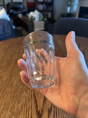Paşabahçe Casablanca Clear Glass Tumbler 4” Tall 3” Wide Bistro Cup Set Of 2
