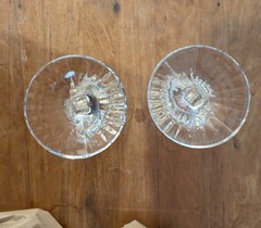 Set of 2 Vintage 2000 Champagne Flutes France, 10 1/4″ tall