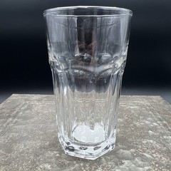 Set of 4 Libbey Gibraltar 12 oz Glasses DuraTuff Paneled Clear Vintage Mod 15238