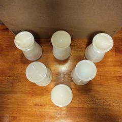 Set of 6 Anchor Hocking Wexford Milk Glass Goblets