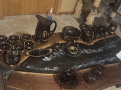 Amethyst Glassware with Gold gilt