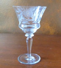 Arcadia ARE9 5” Cut Floral Bowl Wafer Stem Liquor Cocktail Goblet(s)