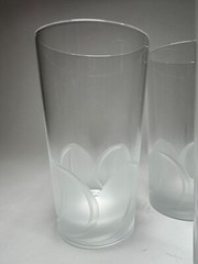 SET OF 6 CRISTAL D’ ARQUES FLORENCE FROSTED PETALS HIGHBALL GLASSES 5 3/8 IN