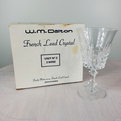 W M Dalton French Lead Crystal Unit N #2 Goblet Vintage With Box 1 Glass