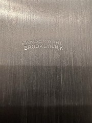 FABERWARE Brooklyn NY Chrome Beverage Caddy Holder w/6 Rainbow Etched Glasses