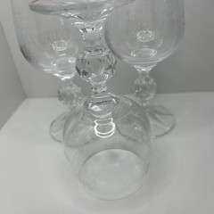 Cristal D’Arques-Durand «Dampierre» Bohemia Crystal Etched Goblet Set 3
